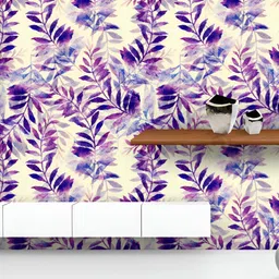 ArtzFolio Printed UV-Resistant Anti-Bacterial Imprint Of Leaves Silhouette Peel & Stick Wallpaper-image-9