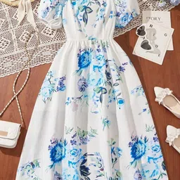 Miss & Chief Girls Floral Printed Fit & Flare Maxi Dress-picture-38