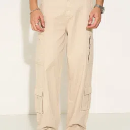 Street 808 by Pantaloons Men Printed Straight Fit Cargos Trousers-picture-1