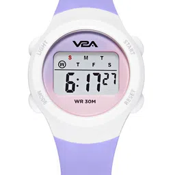 V2A Unisex Kids Patterned Dial & Wrap Around Straps Digital Watch DK-2420-Purple image 3