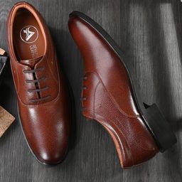 Auserio Men PU Leather Formal Oxford-image-10