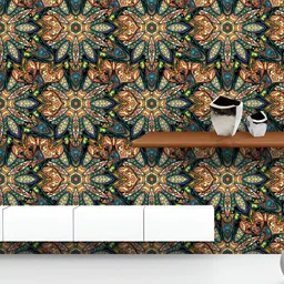 ArtzFolio Printed UV-Resistant Anti-Bacterial Ornate Vintage MandalaPeel & Stick Wallpaper-image-21