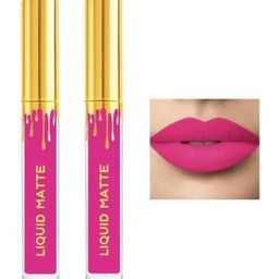 SUNISA Set Of 2 Waterproof Matte Liquid Lipsticks - 5 ml Each - Pink-54