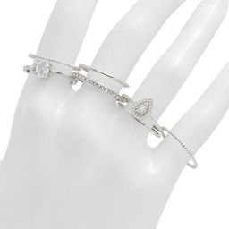 ALDO Set Of 7 Brass-Plated Stone-Studded Finger Rings-40