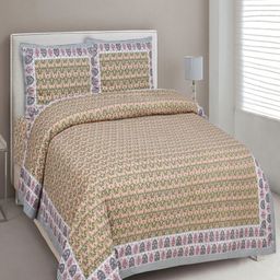 Myntra Elegant Homes Grey Printed Pure Cotton 180 TC King Bedsheet Set 2.74 m x 2.54m-image-97
