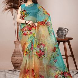 BAESD Floral Organza Saree-image-91