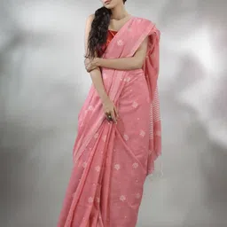 Ruuprekha Woven Design Pure Cotton Khadi Saree-image-65