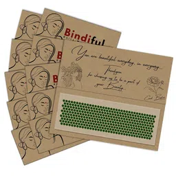 Comet Busters Set Of 10 Bindiful Traditional Designer Bindis - Dark Green image 1