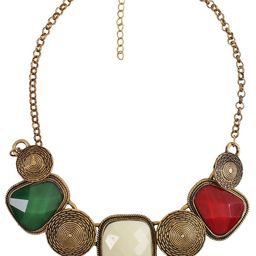 Shining Diva Fashion Antique Gold-Toned Princess Necklace-16