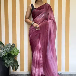 Rangtulika Ethnics Tie and Dye Poly Georgette Saree-11