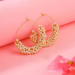 Yellow Chimes Contemporary Hoop Earrings-image-87