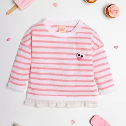 Nauti Nati Girls Striped Pullover with Applique Detail-image-22