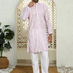 KRAFT INDIA Men Floral Embroidered Chikankari Kurta-53