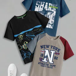 CODEZ Boys 3 Pure Cotton T-shirt-image-36