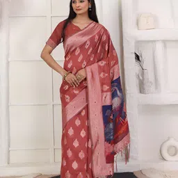Astita Ethnic Motifs Woven Design Zari Saree-picture-6