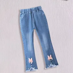 FOREVER FRIDAY Girls Embellished Regular Fit Mid-Rise Stretchable Light Fade Jeans-picture-58