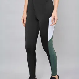 Blinkin Colourblocked High Waist Dry Fit Tights With Side Pockets-picture-10