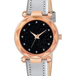 Gopal Shopcart Unisex Embellished Dial & Straps Analogue Watch GR37-9RG 12D GREY L-image-92