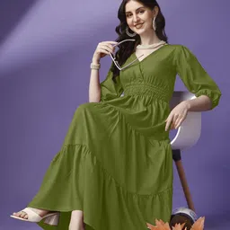 Raiyani Enterprise Women Puff Sleeves Anarkali Kurta-picture-45