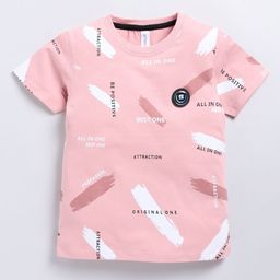 Ginie boys all over typography printed breathable tshirt-16