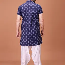 SHIWAM ETHNIX Men Floral Printed Kurta with Salwar image 2