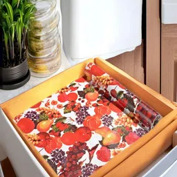 REVEXO Red & White Printed Water-Resistant Shelf Liner-16