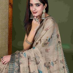TASRIKA Kalamkari Printed Pure Cotton Saree-picture-47