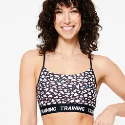 Domyos By Decathlon Women Abstract Printed Workout Bra-picture-37
