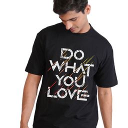 URBAN FLAUNT Men Typography Printed Round Neck Cotton Oversized T-shirt-picture-21