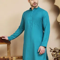 Anouk Rustic Mandarin Collar Cotton Straight Kurta-image-2