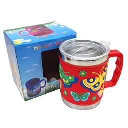 FunBlast Mug With Lid Butterfly Design Red - 350 ml image 5