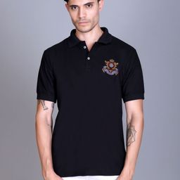 Deefab Men Printed Polo Collar T-shirt-image-110