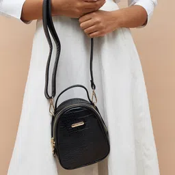 Ginger by Lifestyle Textured PU Structured Sling Bag-41