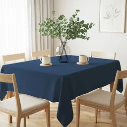 URBAN SPACE Blue Anti-Slip Cotton 4-Seater Table Cover-picture-13