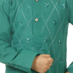 Cae Boys Embroidered Regular Kurta with Pyjamas image 5