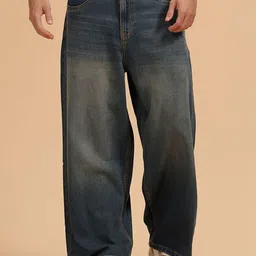 WROGN Men Comfort Mid-Rise Low Distress Light Fade Jeans-image-51