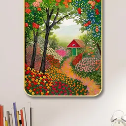 Myntra Elegant Homes Red & Black Wood Floral and Botanical Wall Art-image-81