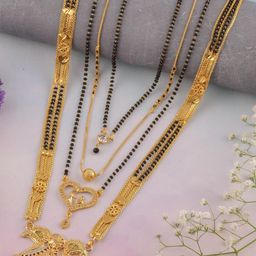 Anouk Gold-Plated Artificial Stones and Beads Mangalsutra-image-17