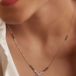 Vriva Jewels Set Of 2 Gold-Plated Artificial Stones Studded and Beaded Mangalsutras-18