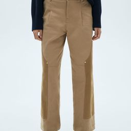 MANGO Women Straight Fit Paneled Trousers-image-93