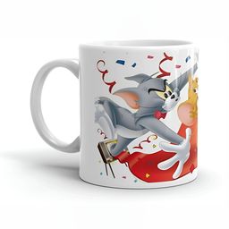 Mr UVD White & Grey Tom & Jerry Printed Ceramic Mug 350ml-picture-29
