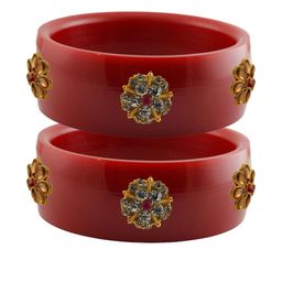 Vidhya Kangan Red Plastic Bangles-image-73