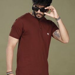 INKMAN Men Henley Neck Bio Finish Pockets T-shirt-image-46