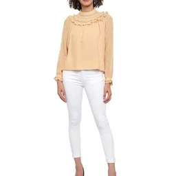 Amagyaa Women Solid Round Neck Cotton Top-image-49