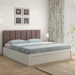 a globia creations Rickon King Size Upholstered Bed in Frosty White Finish with Box Storage-picture-30