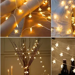 ENORMITY Yellow Waterproof Star Shape String Light image 4