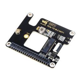 Waveshare PCIe To M.2 Adapter for Raspberry Pi 5, Supports NVMe Protocol M.2 Solid State Drive, High-speed Reading/Writing, HAT + Standard-34