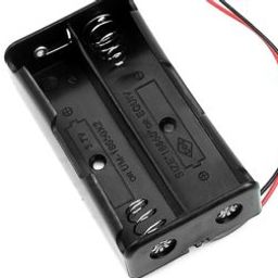 Black Plastic Storage Box Case Holder For Battery 2 x 18650 Cell Box, without cover-48