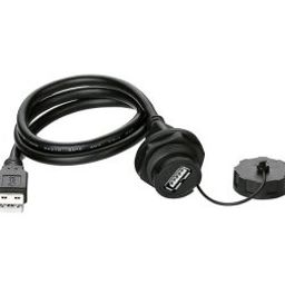 YU Series USB 2.0 Female-Male Data Connector IP67 with Cable-84
