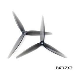 HQProp 8X3.7X3 Grey(1CW+1CCW)-Poly Carbonate Triblade Propeller-25